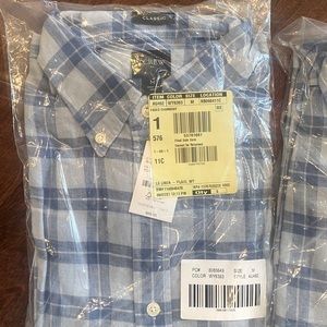 Men's JCrew button up shirt, new in package still